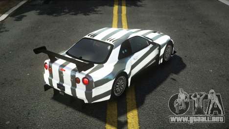 Nissan Skyline R34 Dibofas S1 para GTA 4
