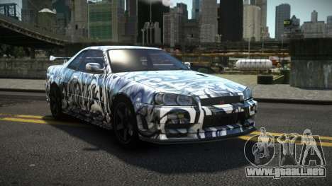 Nissan Skyline R34 Dezro S3 para GTA 4