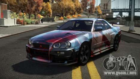 Nissan Skyline R34 Dezro S8 para GTA 4