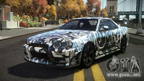 Nissan Skyline R34 Dezro S3 para GTA 4