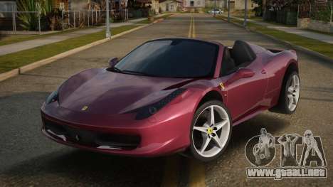 Ferrari 458 Spider V2.1 para GTA San Andreas