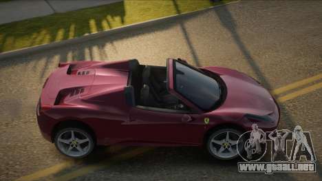 Ferrari 458 Spider V2.1 para GTA San Andreas