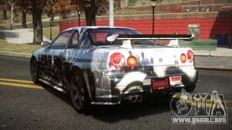 Nissan Skyline R34 Dezro S6 para GTA 4