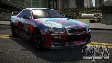 Nissan Skyline R34 Dezro S8 para GTA 4