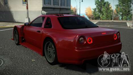 Nissan Skyline R34 Lishcama para GTA 4