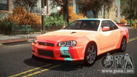 Nissan Skyline R34 Cusvar S6 para GTA 4