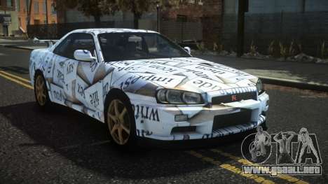 Nissan Skyline R34 Nazuxy S1 para GTA 4