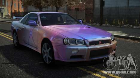 Nissan Skyline R34 Drujo S8 para GTA 4