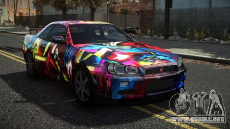 Nissan Skyline R34 Cusvar S10 para GTA 4
