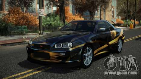 Nissan Skyline R34 Drujo S4 para GTA 4
