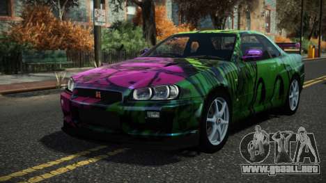 Nissan Skyline R34 Drujo S6 para GTA 4