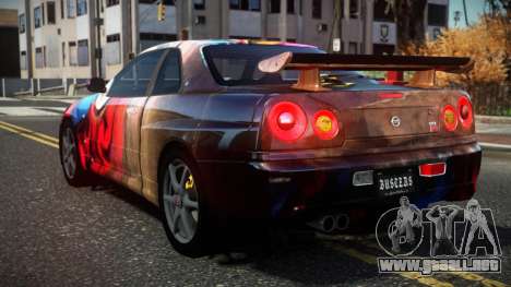 Nissan Skyline R34 Cusvar S10 para GTA 4