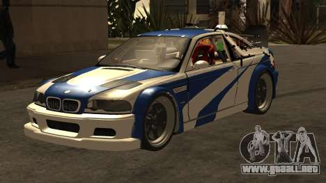 Motor Supra Regreso Al Futuro BMW M3 GTR V2 para GTA San Andreas