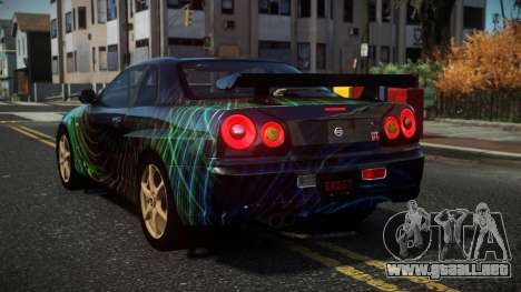 Nissan Skyline R34 Nazuxy S6 para GTA 4