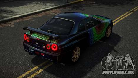 Nissan Skyline R34 Nazuxy S6 para GTA 4
