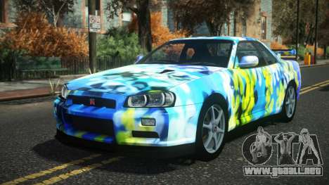 Nissan Skyline R34 Drujo S5 para GTA 4