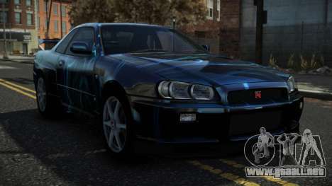 Nissan Skyline R34 Drujo S2 para GTA 4