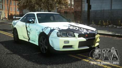 Nissan Skyline R34 Cusvar S7 para GTA 4