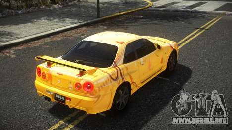 Nissan Skyline R34 Cusvar S11 para GTA 4