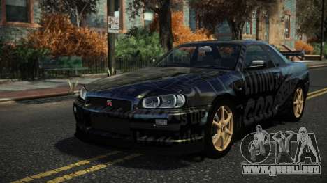 Nissan Skyline R34 Nazuxy S2 para GTA 4