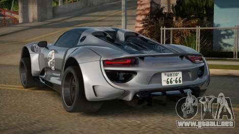 Porsche 918 Dusta para GTA San Andreas
