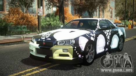 Nissan Skyline R34 Cusvar S7 para GTA 4