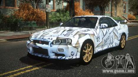 Nissan Skyline R34 Nazuxy S1 para GTA 4
