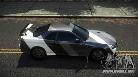 Nissan Skyline R34 Cusvar S14 para GTA 4