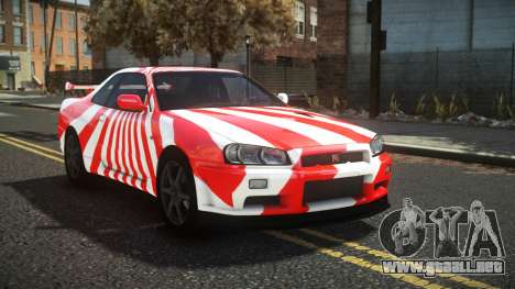 Nissan Skyline R34 Cusvar S5 para GTA 4