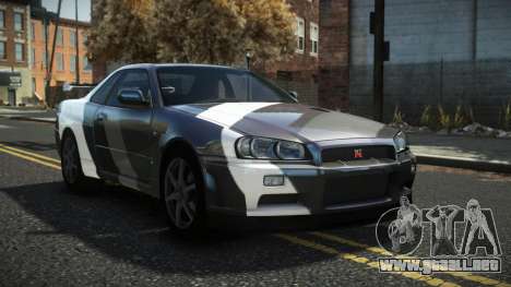 Nissan Skyline R34 Cusvar S14 para GTA 4