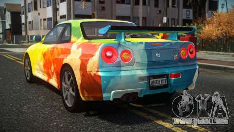 Nissan Skyline R34 Drujo S14 para GTA 4