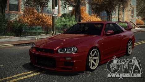 Nissan Skyline R34 Velbushe para GTA 4