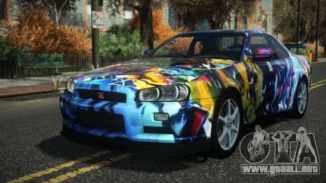 Nissan Skyline R34 Drujo S3 para GTA 4