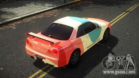 Nissan Skyline R34 Cusvar S6 para GTA 4