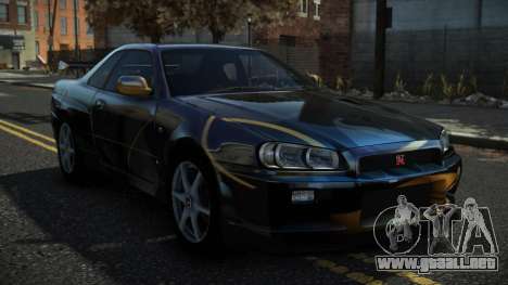 Nissan Skyline R34 Drujo S4 para GTA 4