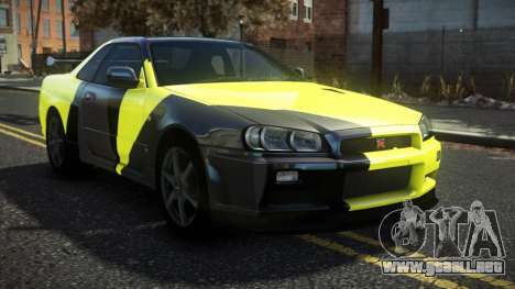 Nissan Skyline R34 Cusvar S9 para GTA 4