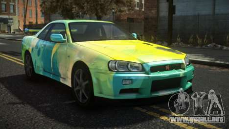 Nissan Skyline R34 Drujo S14 para GTA 4
