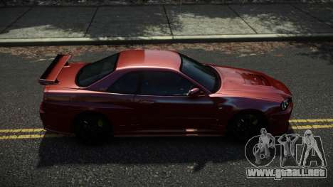Nissan Skyline R34 Quwhit para GTA 4