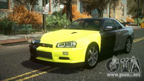 Nissan Skyline R34 Cusvar S9 para GTA 4