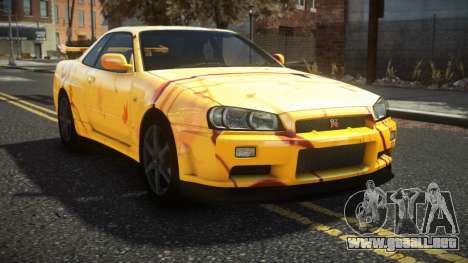 Nissan Skyline R34 Cusvar S11 para GTA 4