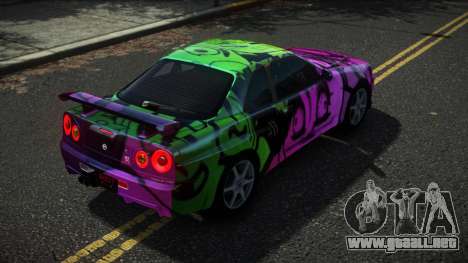 Nissan Skyline R34 Drujo S6 para GTA 4