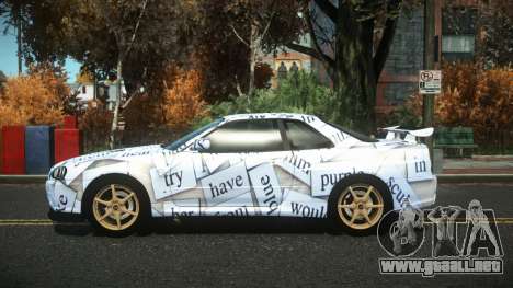 Nissan Skyline R34 Nazuxy S1 para GTA 4