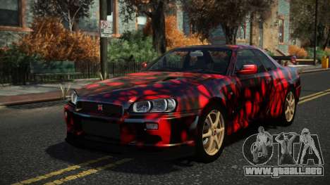 Nissan Skyline R34 Nazuxy S10 para GTA 4