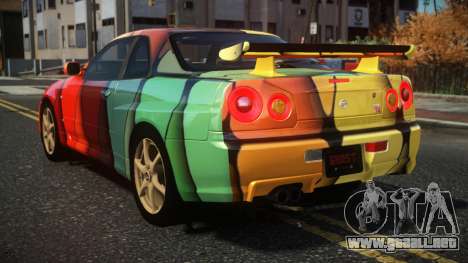 Nissan Skyline R34 Nazuxy S5 para GTA 4