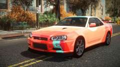 Nissan Skyline R34 Cusvar S6 para GTA 4