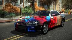 Nissan Skyline R34 Cusvar S10 para GTA 4