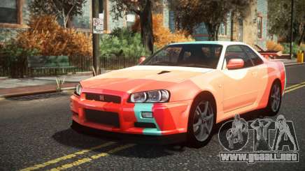 Nissan Skyline R34 Cusvar S6 para GTA 4