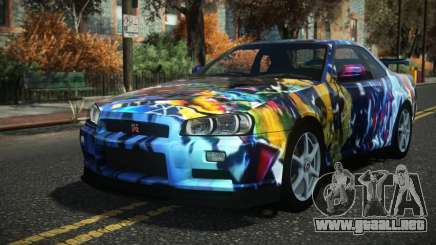 Nissan Skyline R34 Drujo S3 para GTA 4