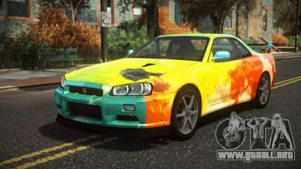 Nissan Skyline R34 Drujo S14 para GTA 4