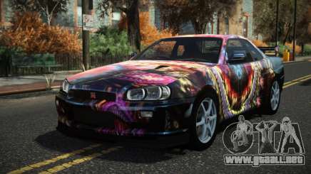 Nissan Skyline R34 Drujo S10 para GTA 4